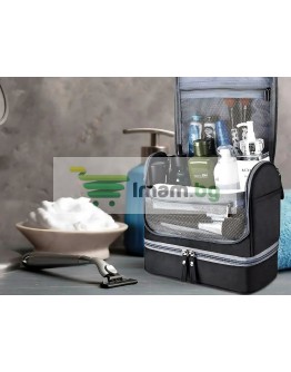 Чанта за тоалетни принадлежности за пътуване, голяма, унисекс, водоустойчива